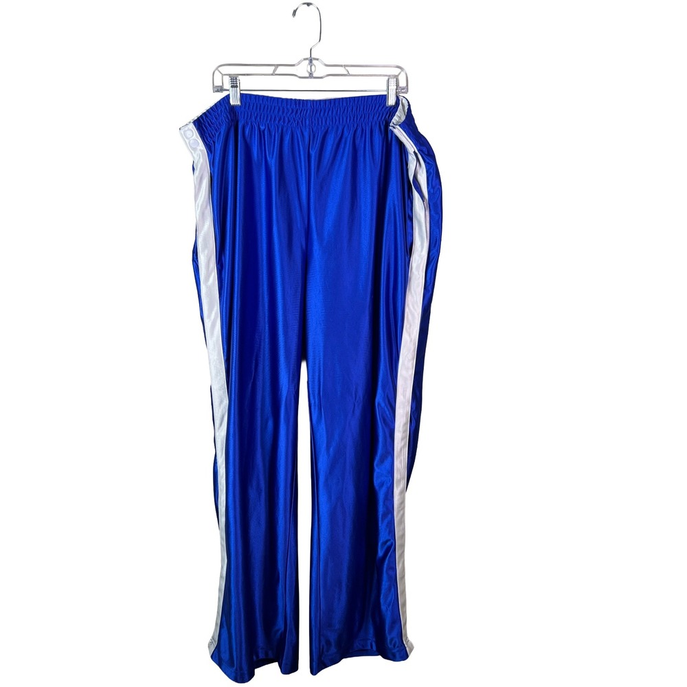 Finish Line Vintage 90s Tearaway Snap Track Pants Royal Blue XL Breakaway Sport